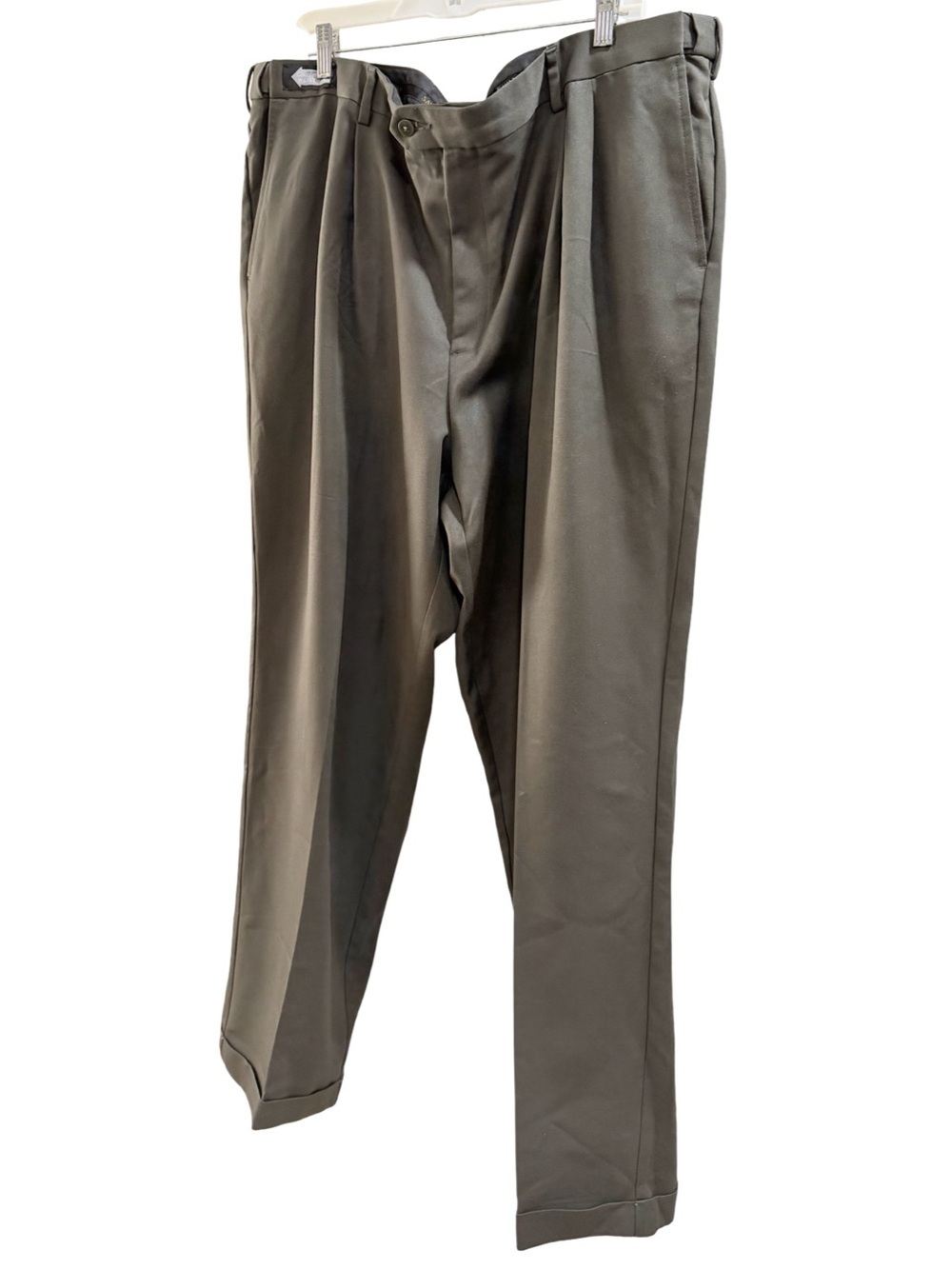 Savane Men’s Vintage Dress Cholo Style Cuff Legs Olive Green Size 44Wx32L